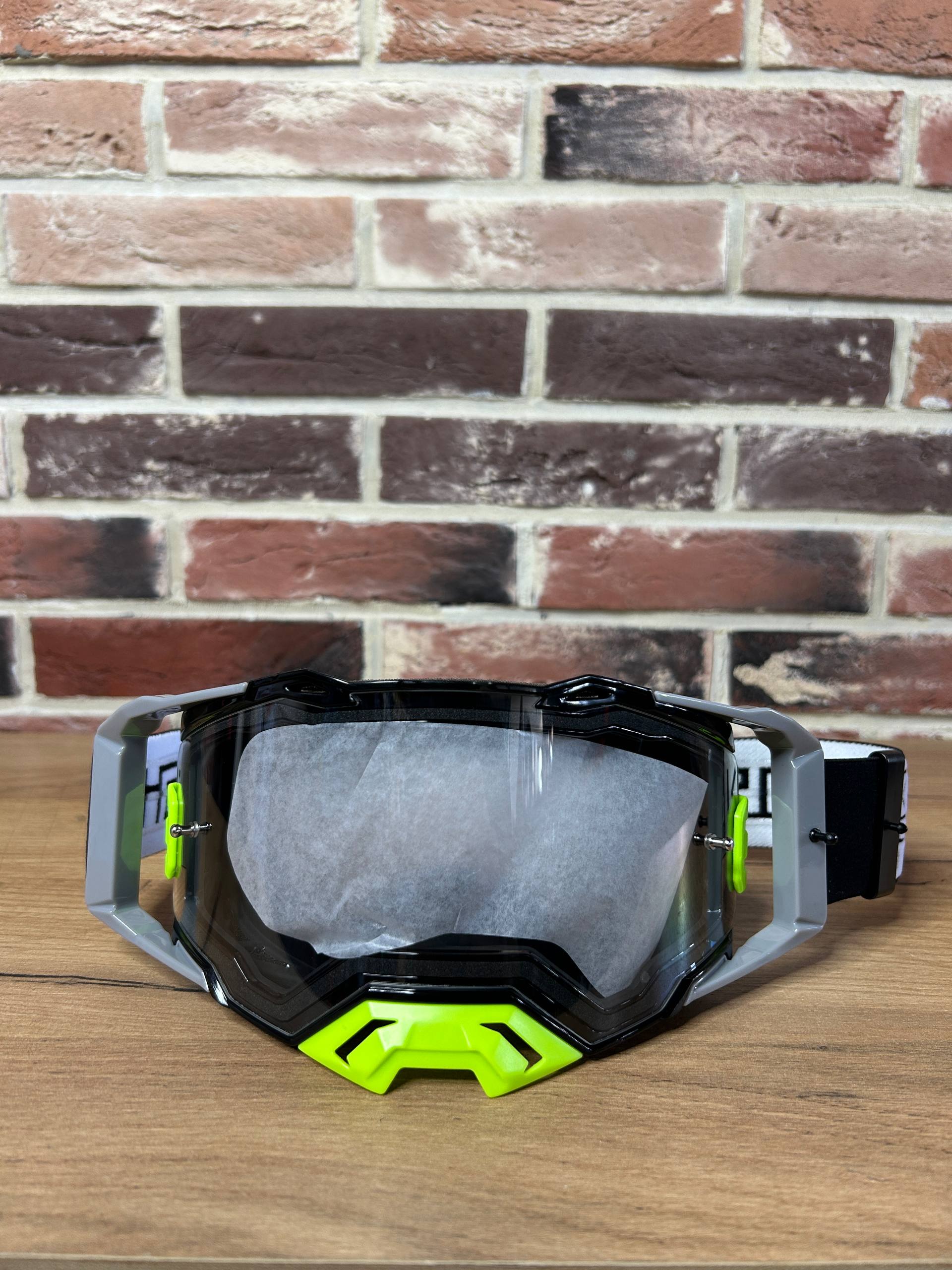 Очки защитные кроссовые KIOSHI MX PRO (Серый/ зеленый, , 800477-3)